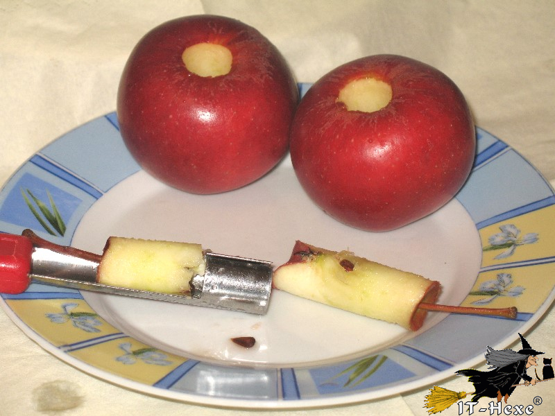 Äpfel vorbereiten zum Bratapfel